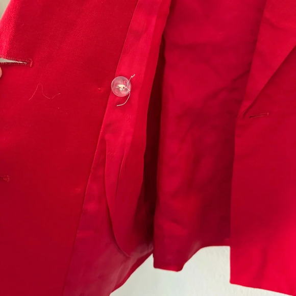 Vintage Talbot's double breasted red wool blazer gold buttons size 8P - Picture 8 of 14